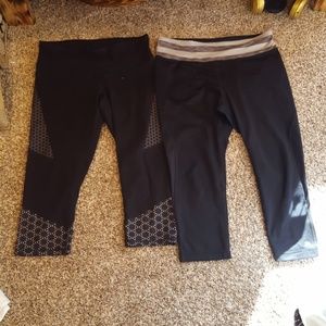 PAIR of size large  workout capris!